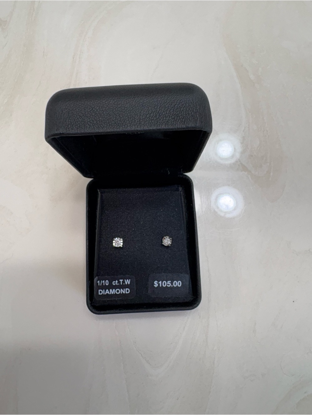 Kohl's natural Diamond Stud Earrings in Black Box